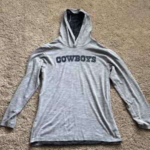 Women’s Nike Dri-Fit Gray 'COWBOYS' Hoodie Lightweight Pullover Size Small